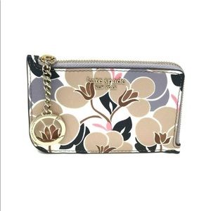 NWT Kate Spade cameron floral l-zip card holder
